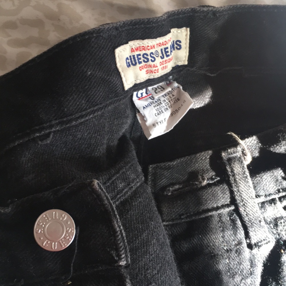 Black Guess jeans 29 skinny from 1991.